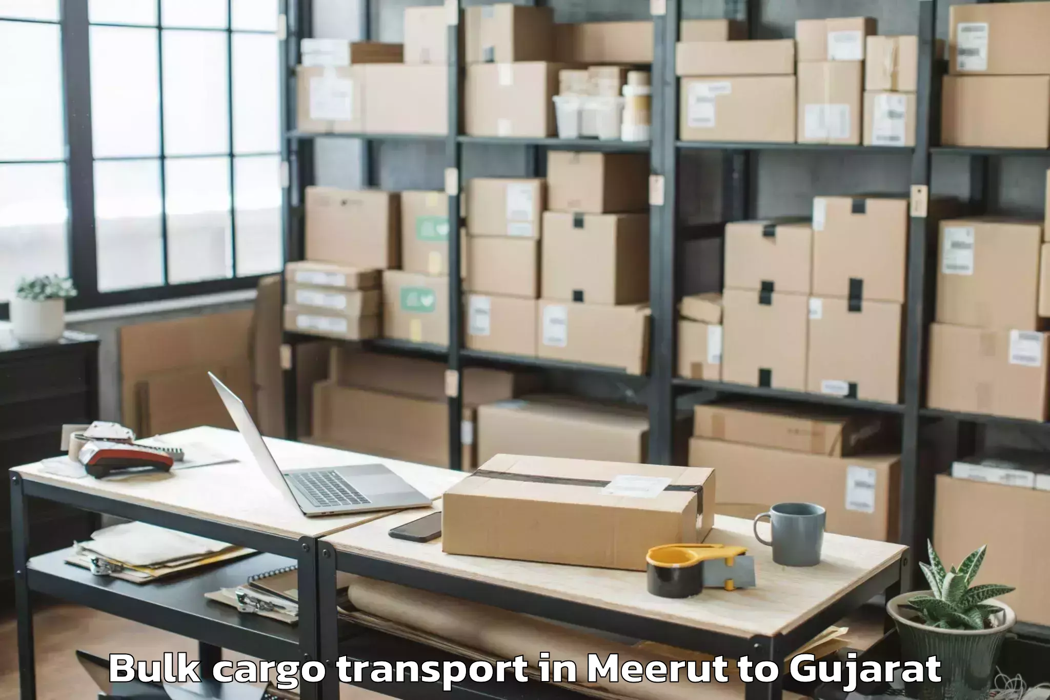 Top Meerut to Gandhidham Bulk Cargo Transport Available